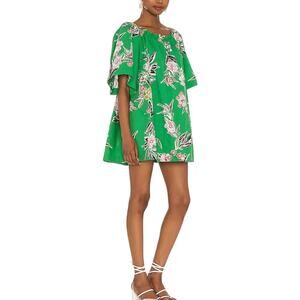 FREE PEOPLE Jodie Printed Tunic in Gardenia Combo Green Size XS